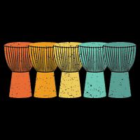 Djembe African Drums Retro Style Zip Tote Bag