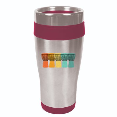 Djembe African Drums Retro Style 16oz Travel Tumbler