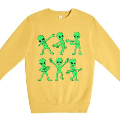 Dancing Aliens Dance Challenge Halloween Premium Crewneck Sweatshirt