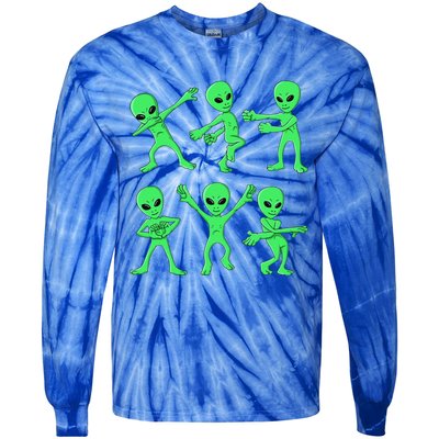 Dancing Aliens Dance Challenge Halloween Tie-Dye Long Sleeve Shirt