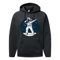 Dabbing Astronaut Dab Space Galaxy Gifts Performance Fleece Hoodie