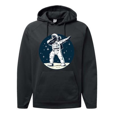 Dabbing Astronaut Dab Space Galaxy Gifts Performance Fleece Hoodie