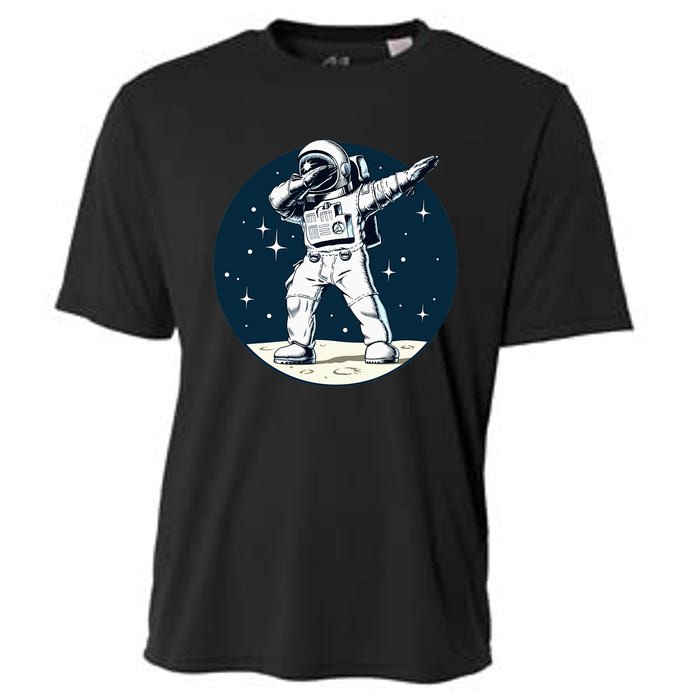 Dabbing Astronaut Dab Space Galaxy Gifts Cooling Performance Crew T-Shirt