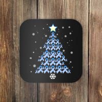 Diabetes Awareness Decoration Christmas Tree Coaster