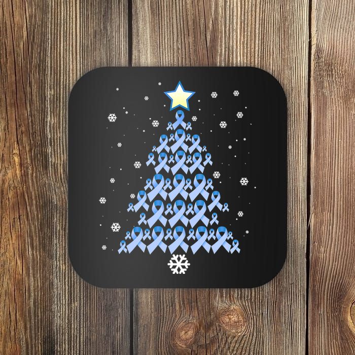 Diabetes Awareness Decoration Christmas Tree Coaster