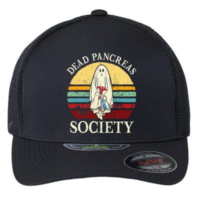 Diabetes Awareness Dead Pancreas Society Halloween Ghost Flexfit Unipanel Trucker Cap