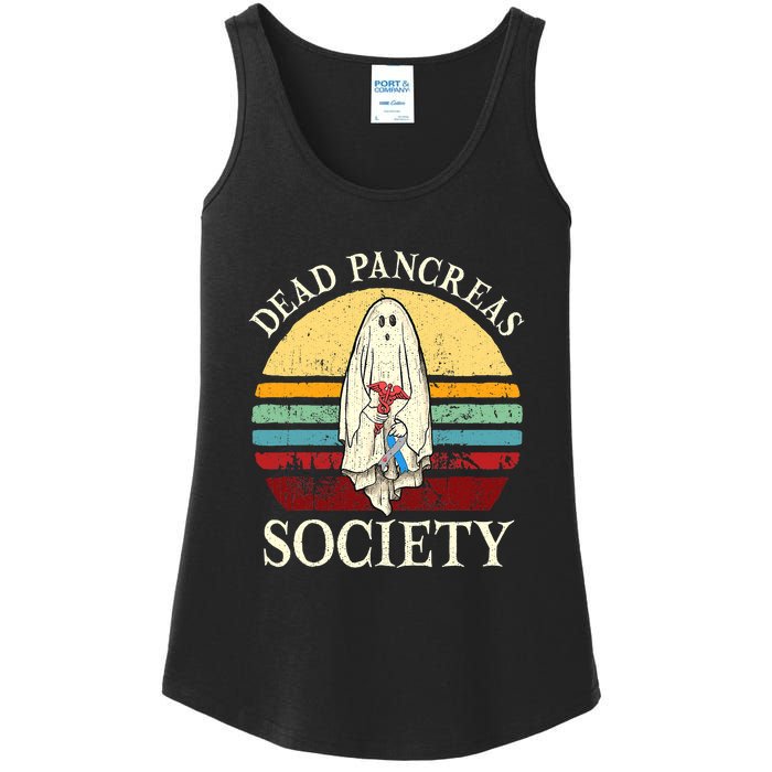 Diabetes Awareness Dead Pancreas Society Halloween Ghost Ladies Essential Tank