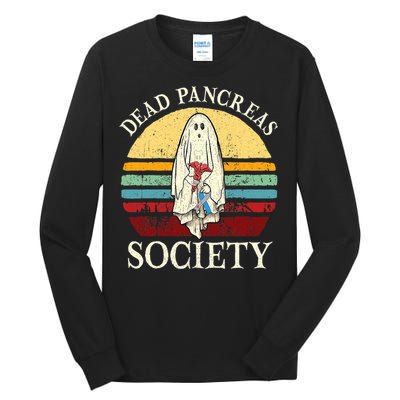 Diabetes Awareness Dead Pancreas Society Halloween Ghost Tall Long Sleeve T-Shirt