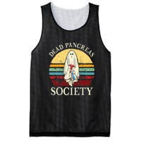 Diabetes Awareness Dead Pancreas Society Halloween Ghost Mesh Reversible Basketball Jersey Tank