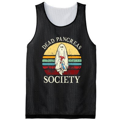 Diabetes Awareness Dead Pancreas Society Halloween Ghost Mesh Reversible Basketball Jersey Tank