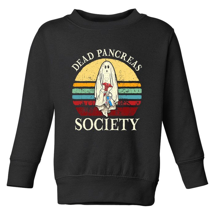 Diabetes Awareness Dead Pancreas Society Halloween Ghost Toddler Sweatshirt