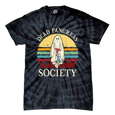 Diabetes Awareness Dead Pancreas Society Halloween Ghost Tie-Dye T-Shirt