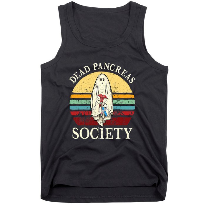 Diabetes Awareness Dead Pancreas Society Halloween Ghost Tank Top