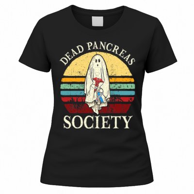 Diabetes Awareness Dead Pancreas Society Halloween Ghost Women's T-Shirt