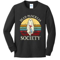 Diabetes Awareness Dead Pancreas Society Halloween Ghost Kids Long Sleeve Shirt