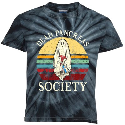 Diabetes Awareness Dead Pancreas Society Halloween Ghost Kids Tie-Dye T-Shirt