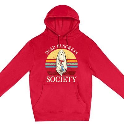 Diabetes Awareness Dead Pancreas Society Halloween Ghost Premium Pullover Hoodie