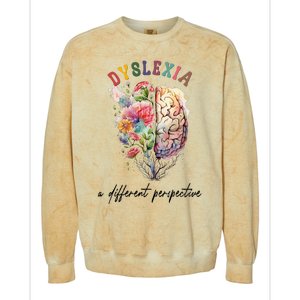 Dyslexia A Different Perspective Dyslexia Specialist Teacher Colorblast Crewneck Sweatshirt