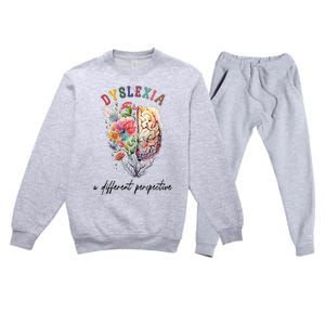 Dyslexia A Different Perspective Dyslexia Specialist Teacher Premium Crewneck Sweatsuit Set