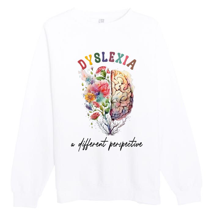 Dyslexia A Different Perspective Dyslexia Specialist Teacher Premium Crewneck Sweatshirt