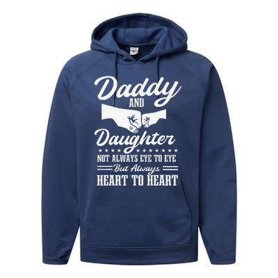 Dad And Daughter Father Love Fathers Day Performance Fleece Hoodie