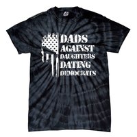 Dads Against Daughters Dating Democrats Patriotic Skull Tie-Dye T-Shirt