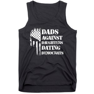 Dads Against Daughters Dating Democrats Patriotic Skull Tank Top