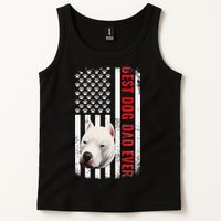 Dogo Argentino Dad Dog Lover American Flag Usa Pride Tank Top