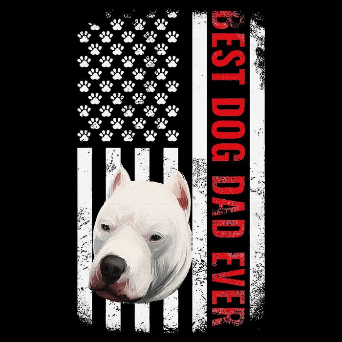 Dogo Argentino Dad Dog Lover American Flag Usa Pride Zip Tote Bag