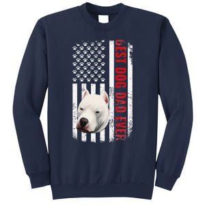 Dogo Argentino Dad Dog Lover American Flag Usa Pride Sweatshirt