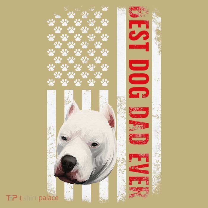 Dogo Argentino Dad Dog Lover American Flag Usa Pride Hoodie