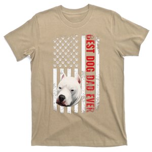 Dogo Argentino Dad Dog Lover American Flag Usa Pride T-Shirt