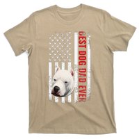 Dogo Argentino Dad Dog Lover American Flag Usa Pride T-Shirt