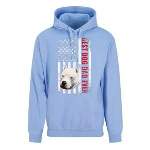 Dogo Argentino Dad Dog Lover American Flag Usa Pride Unisex Surf Hoodie