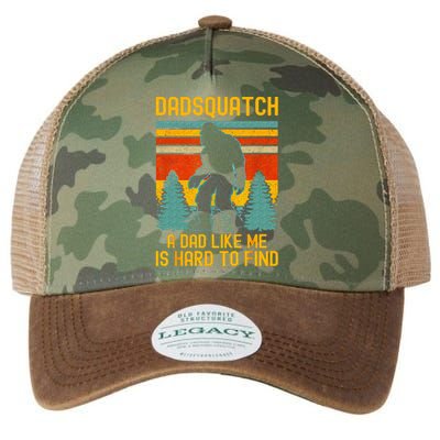 Dadsquatch A Dad Like Me Is Hard To Find Bigfoot Dad Legacy Tie Dye Trucker Hat