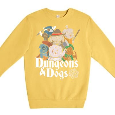 Dungeons And Dogs Premium Crewneck Sweatshirt