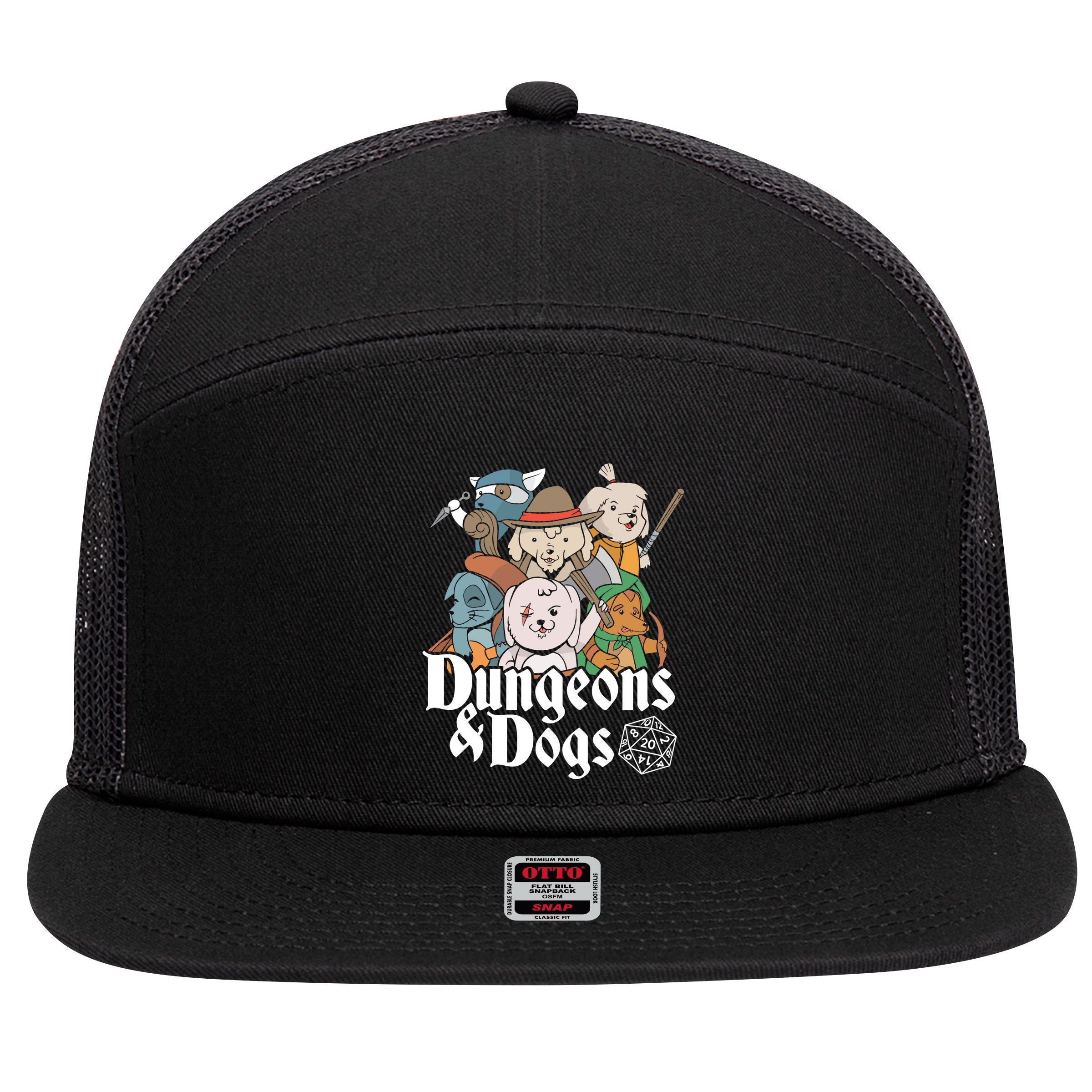 Dungeons And Dogs 7 Panel Mesh Trucker Snapback Hat