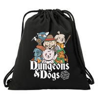 Dungeons And Dogs Drawstring Bag