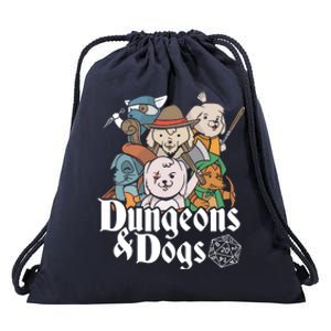 Dungeons And Dogs Drawstring Bag