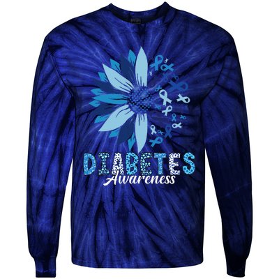 Diabetes Awareness Tie-Dye Long Sleeve Shirt