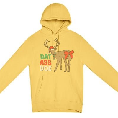 Dat Ass Doe Reindeer Naughty Funny Christmas Gift Premium Pullover Hoodie