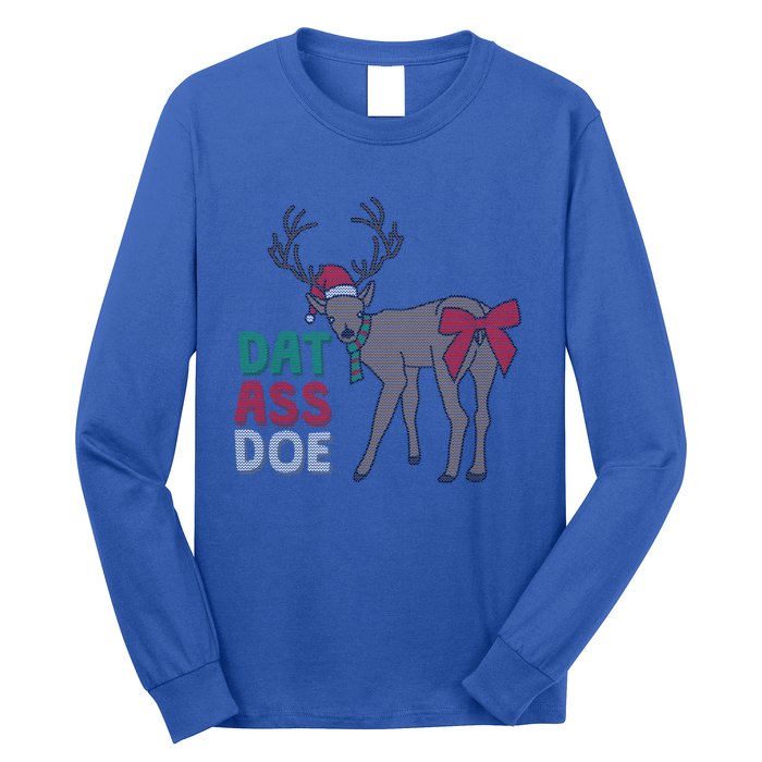 Dat Ass Doe Reindeer Naughty Funny Christmas Gift Long Sleeve Shirt