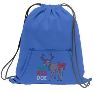 Dat Ass Doe Reindeer Naughty Funny Christmas Gift Sweatshirt Cinch Pack Bag