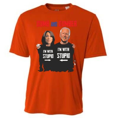 Dumb And Dumber Haris And Biden Vote For Trump 2024 Cooling Performance Crew T-Shirt