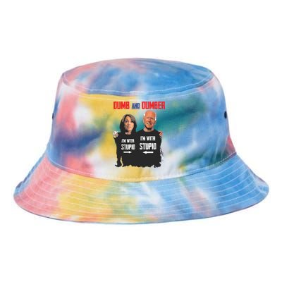 Dumb And Dumber Haris And Biden Vote For Trump 2024 Tie Dye Newport Bucket Hat