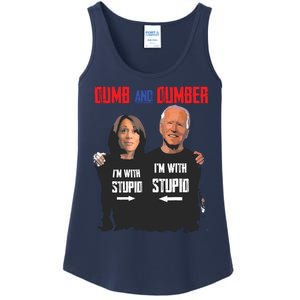 Dumb And Dumber Haris And Biden Vote For Trump 2024 Ladies Essential Tank