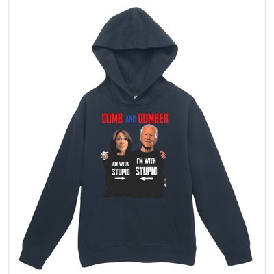 Dumb And Dumber Haris And Biden Vote For Trump 2024 Urban Pullover Hoodie