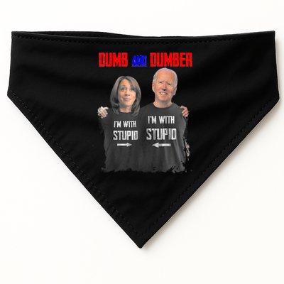 Dumb And Dumber Haris And Biden Vote For Trump 2024 USA-Made Doggie Bandana