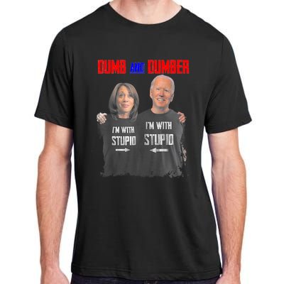 Dumb And Dumber Haris And Biden Vote For Trump 2024 Adult ChromaSoft Performance T-Shirt