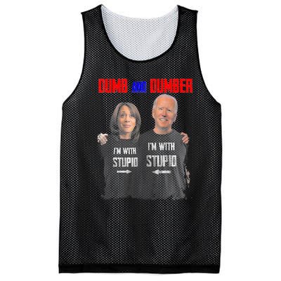 Dumb And Dumber Haris And Biden Vote For Trump 2024 Mesh Reversible Basketball Jersey Tank